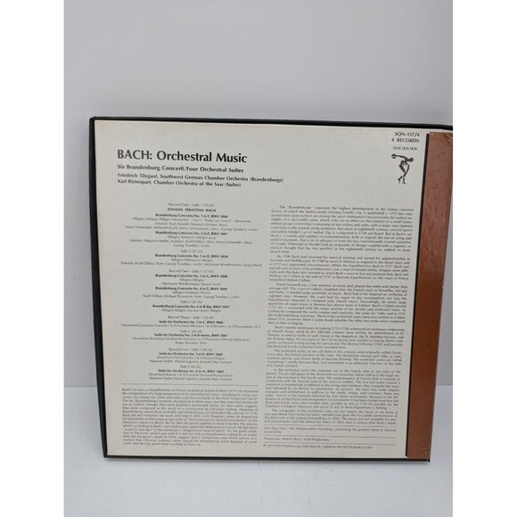 Bach Four Records Complete Orchestral Music Sine Qua Non Productions SQN-157/4 - Picture 7 of 9